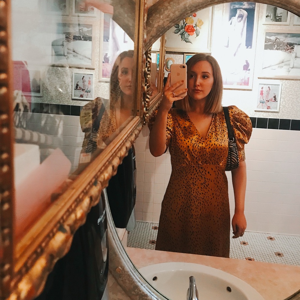 Elegant Yellow Patterned Dress